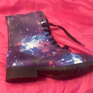 Galaxy patterned boots